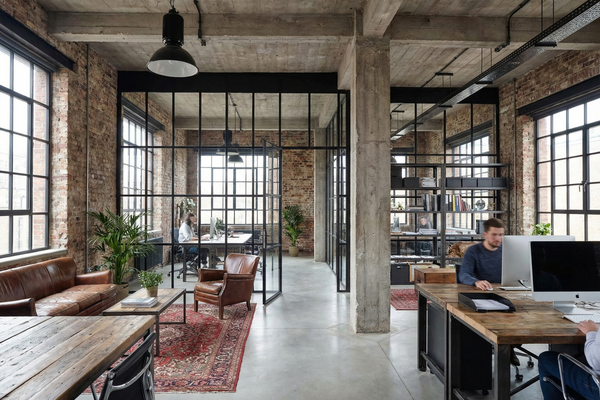 стиль лофт под офис