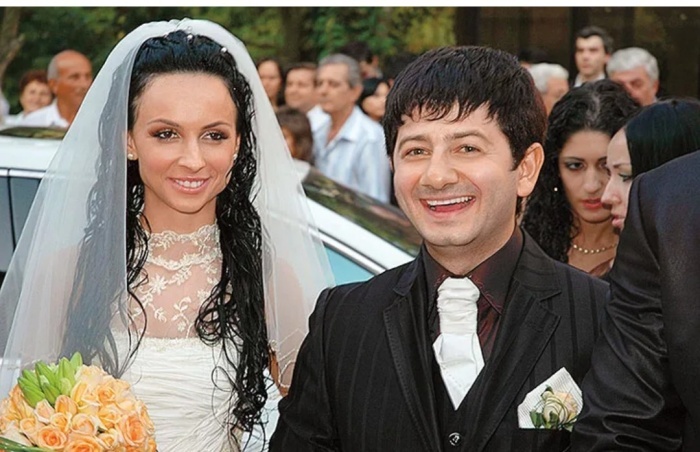 Михаил Галустян с женой Викторией 07.07.2007 года.