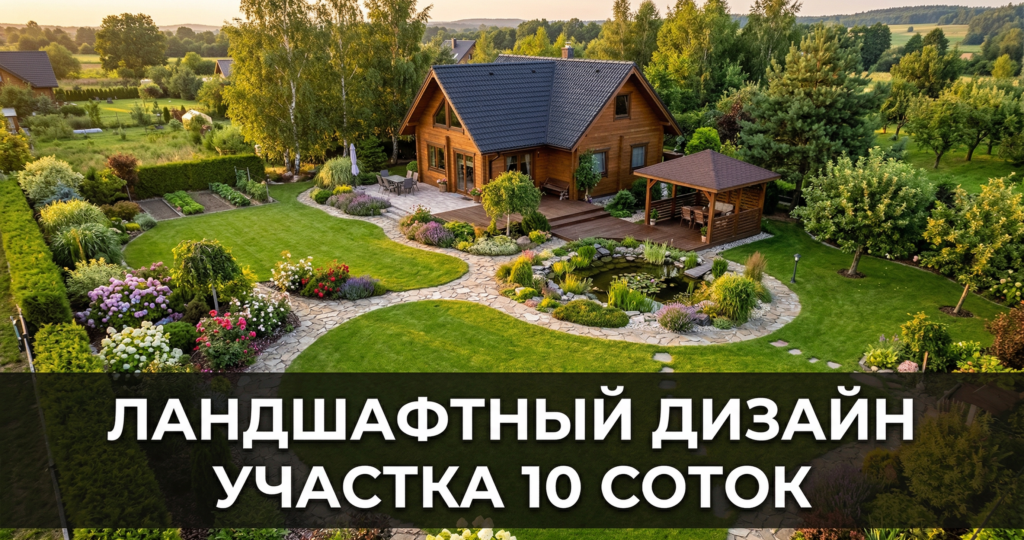 Ландшафтный дизайн участка 10 соток: проект, зоны и стили