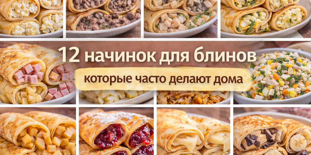 12 начинок для блинов которые часто делают дома