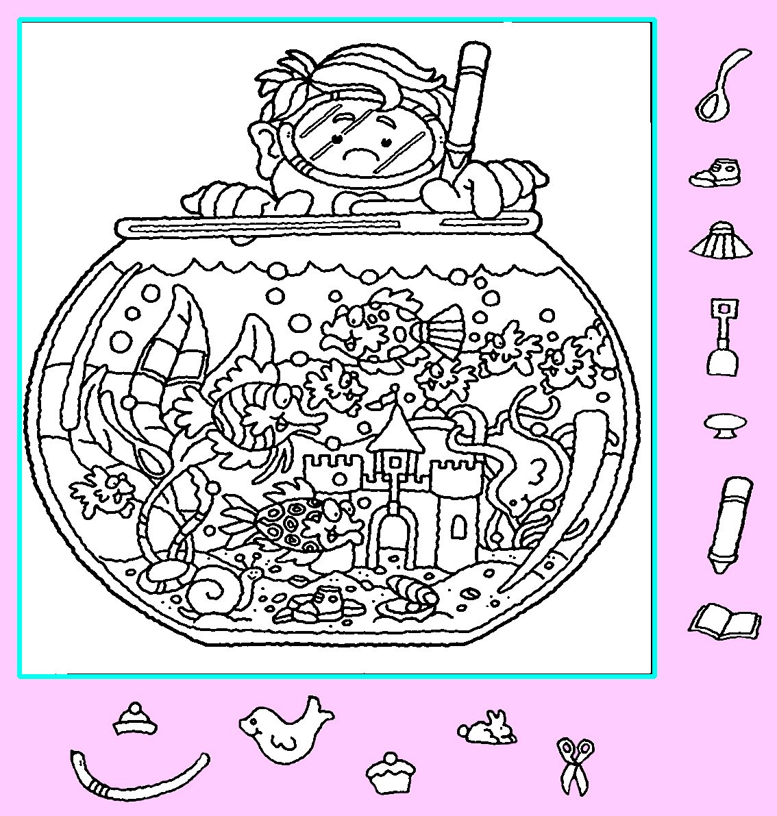 Тест на внимательность: найди зайца, гриб, карандаш и другие предметы на картинке. Картинка подготовлена автором