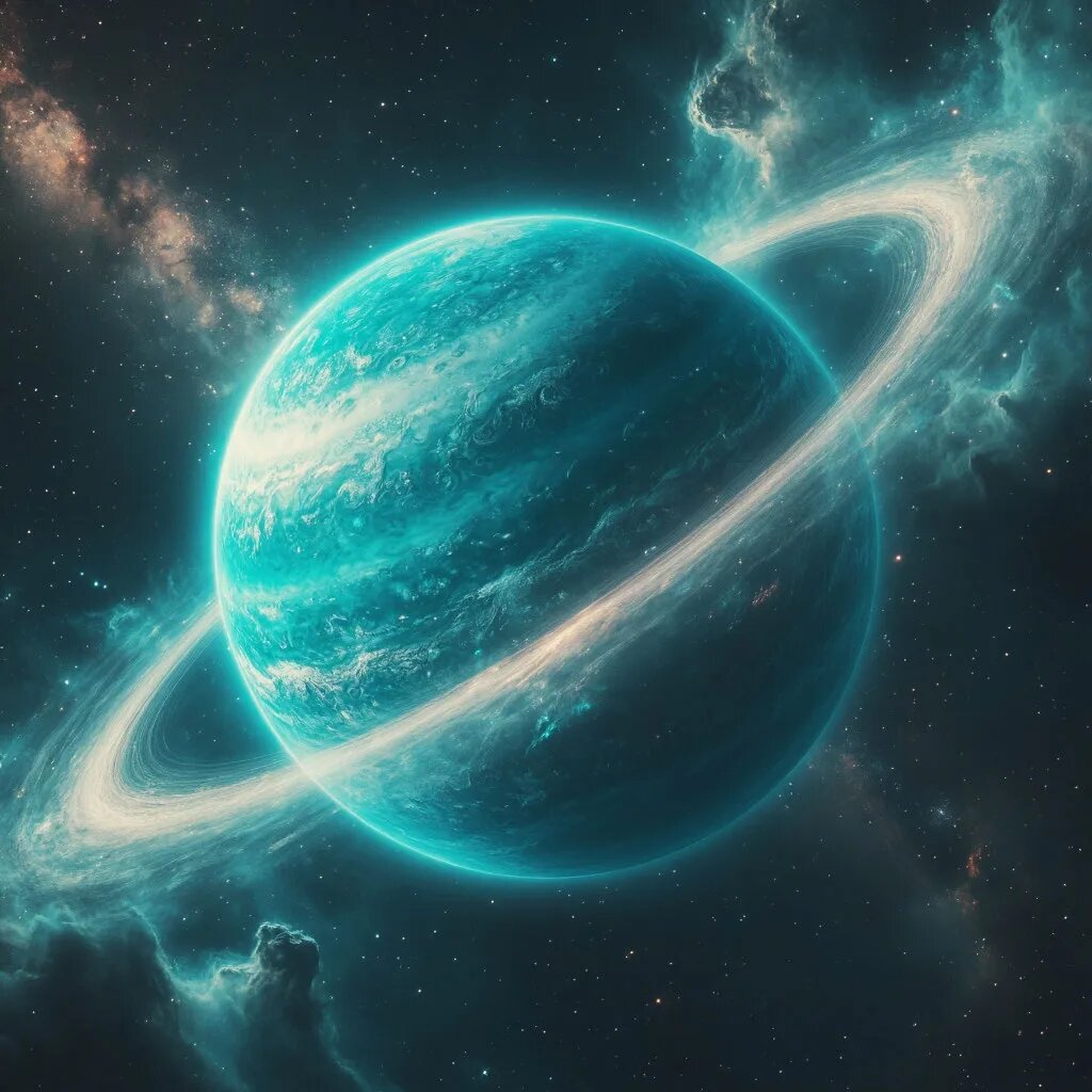 Планета. Иллюстрация сгенерирована нейросетью