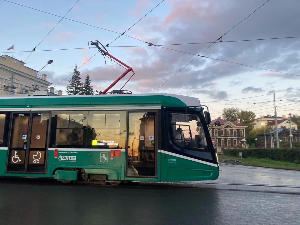 Трамвай в Томске. Фотография томской КП