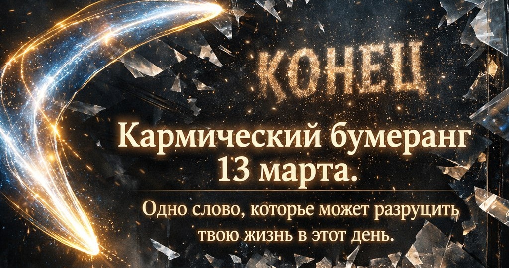 Кармический бумеранг 13 марта. Одно слово, которое может разрушить вашу жизнь в этот день.