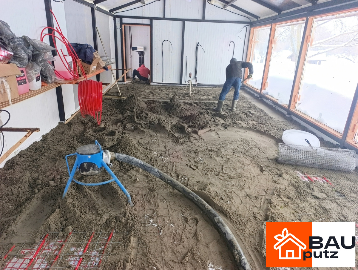 Устройство полусухой стяжки мастерами «БауПутц»