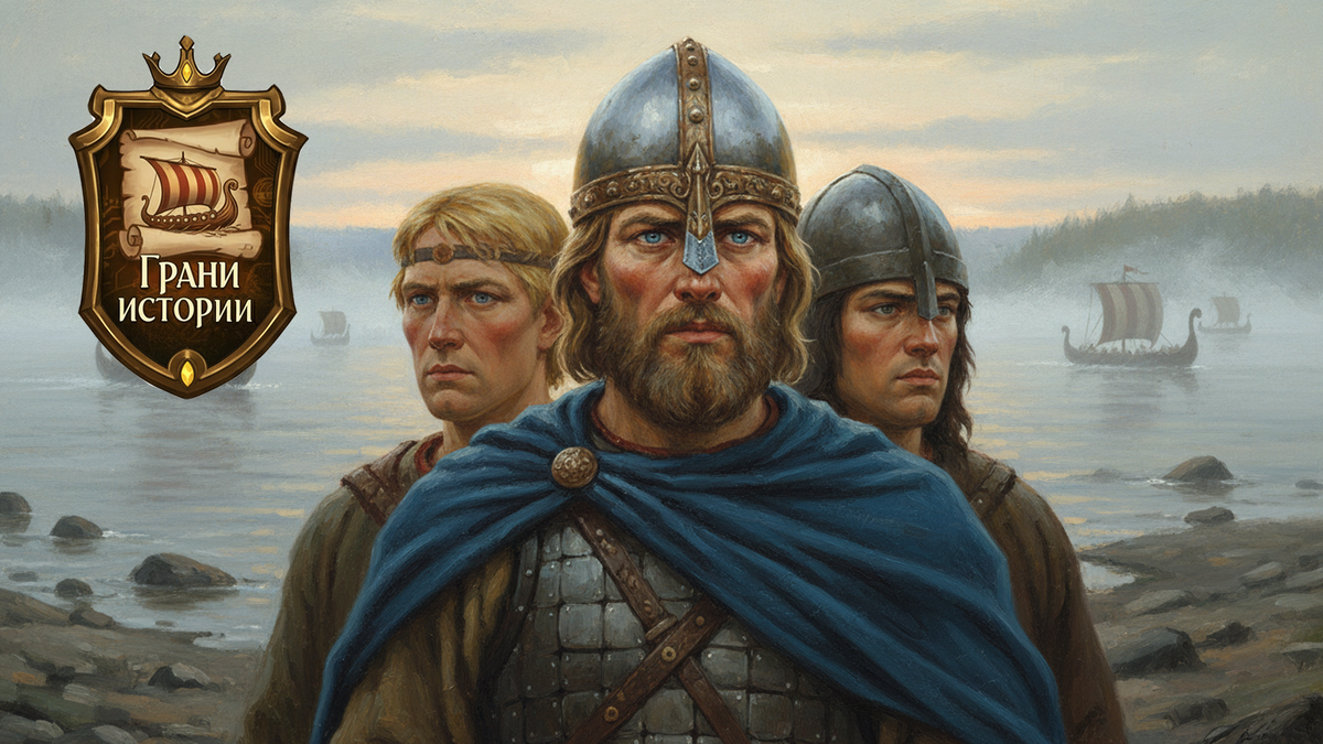 Рюрик. Сивар. Трувар они осели на землях, славян и стали жить.