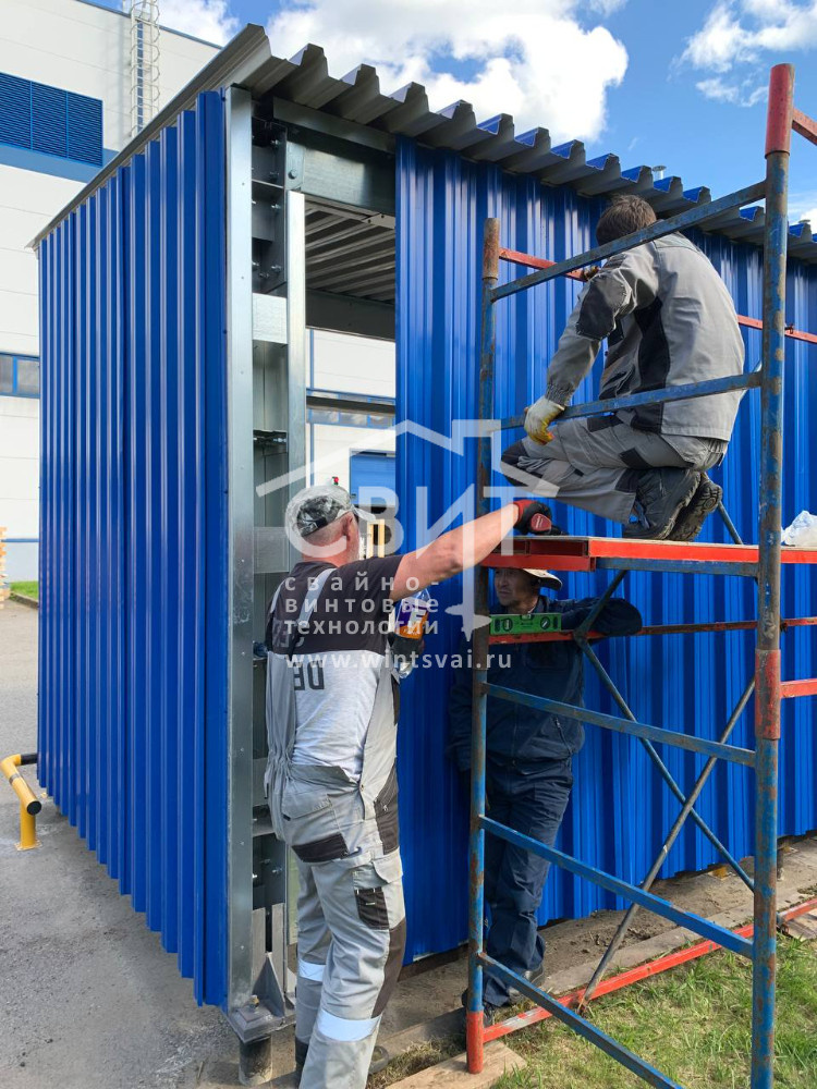 Промышленное здание на свайно-винтовом фундаменте от "СВИТ"