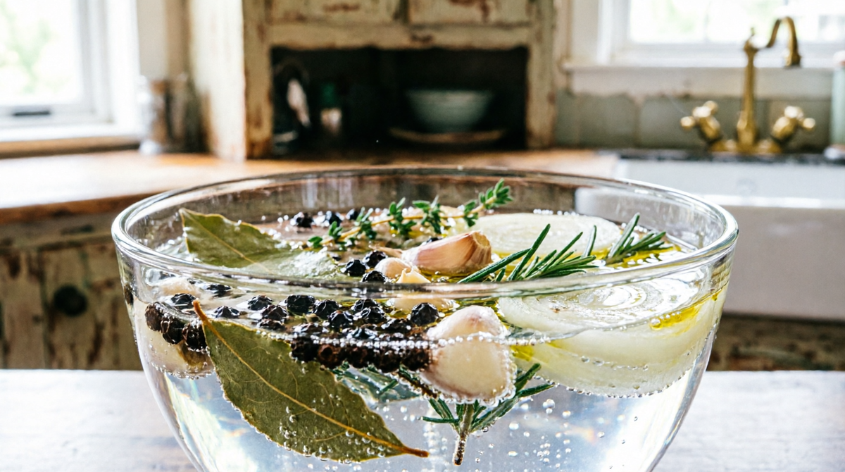 Газированный маринад с минералкой и специями