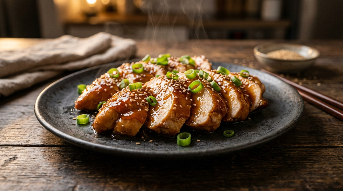 Курица в медово-соевом соусе за 10 минут