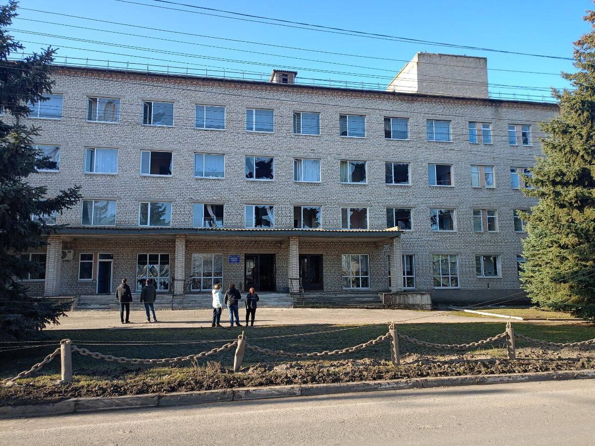    Больница повреждена в Куйбышево Запорожской области