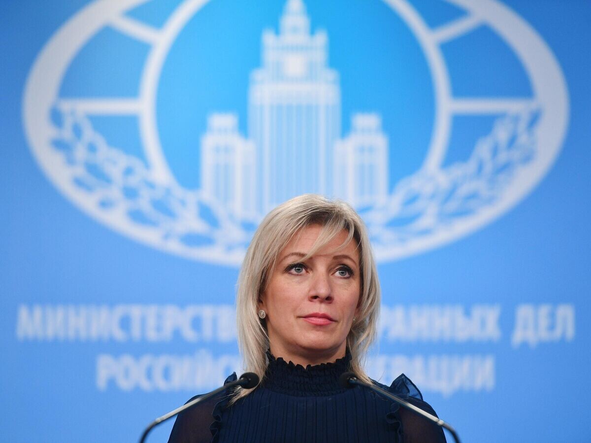    Официальный представитель Министерства иностранных дел России Мария Захарова во время брифинга© РИА Новости . Максим Блинов