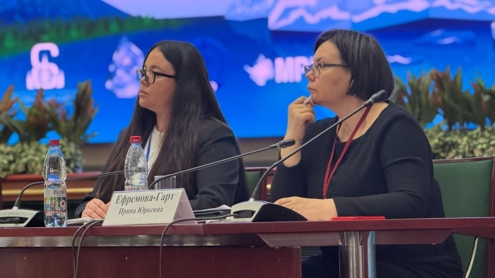     Ирина Ефремова-Гарт подчеркнула, что мастер-план — это только чертёж, а города оживают, когда люди чувствуют, что они нужны и важны. Источник фото: Союз журналистов СНГ.