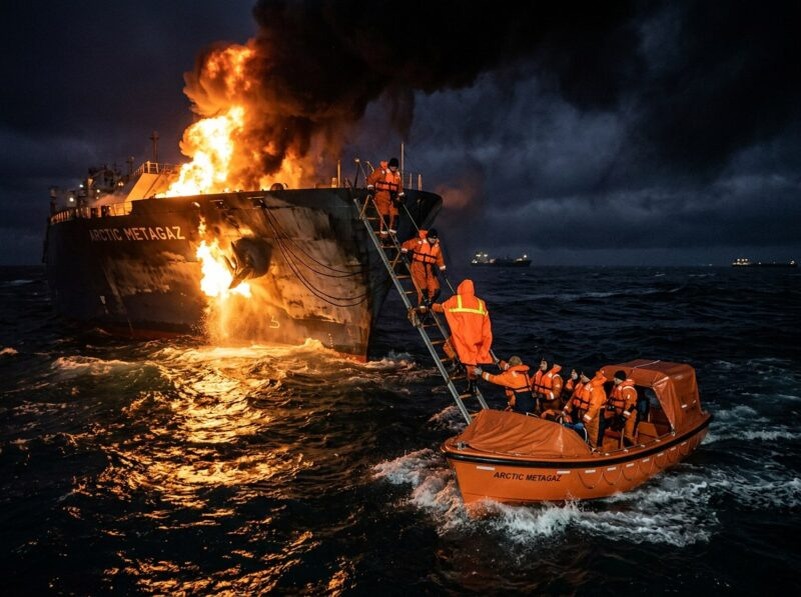    Загадочный дрейф: «Арктик Метагаз» после атаки превратился в неуправляемый объект.