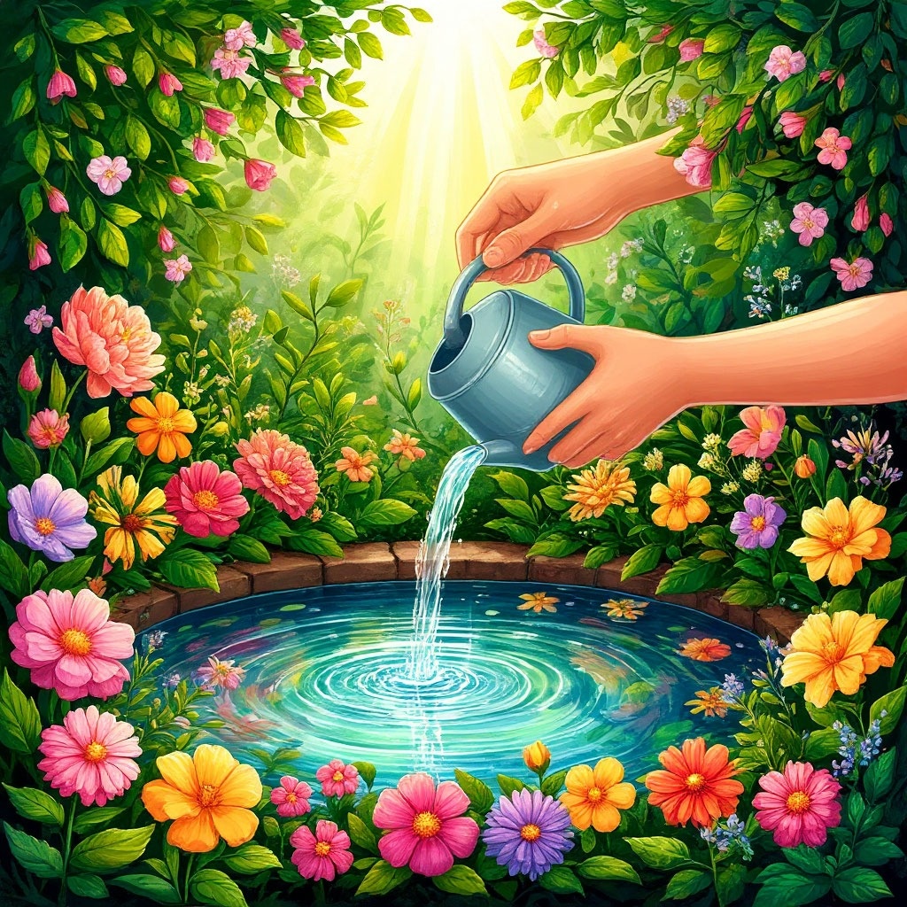 "Любовь к себе — это то, что превращает наш внутренний сад в цветущее чудо."