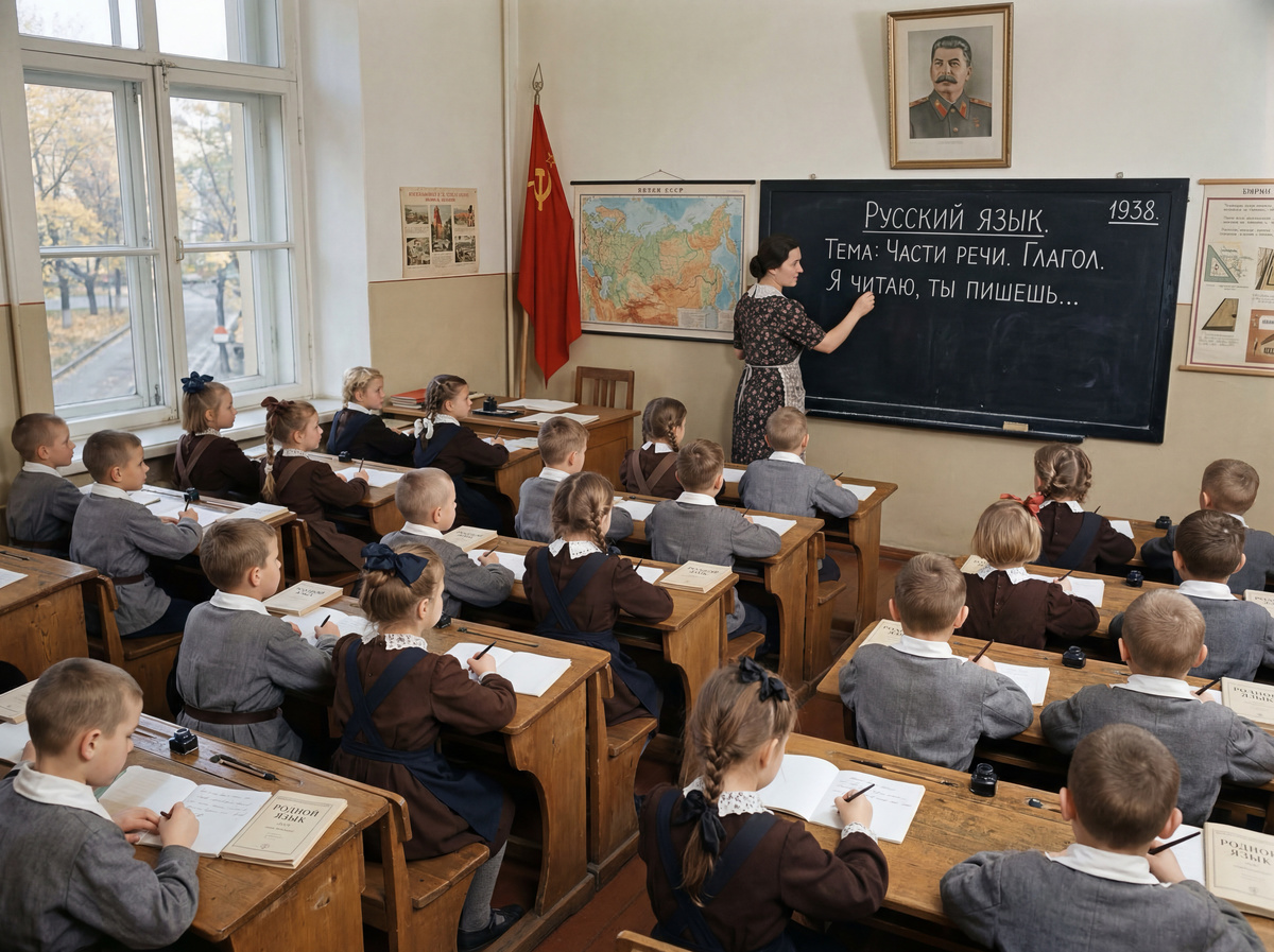 13 марта 1938 года русский язык был введён как обязательный предмет для изучения во всех школах.