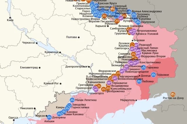    Карта боевых действий в зоне СВО на 12 марта 2026 года