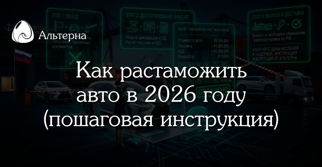 Растаможка автомобиля из-за границы в 2026 году: пошаговая инструкция
