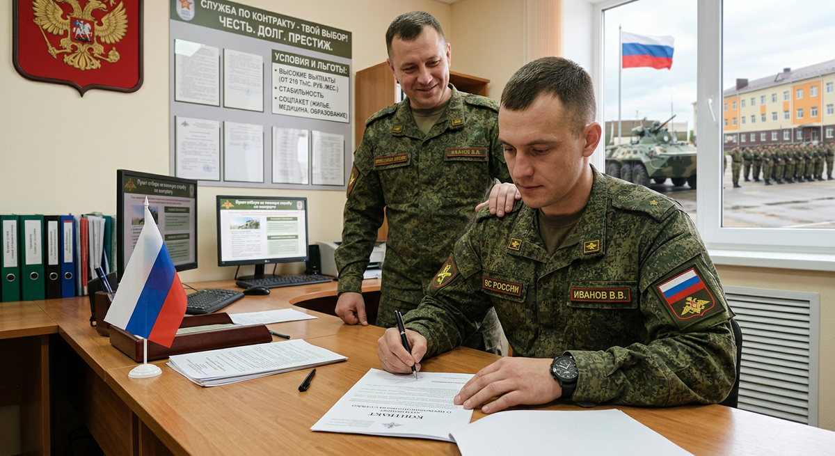 доброволец подписывает новый контракт