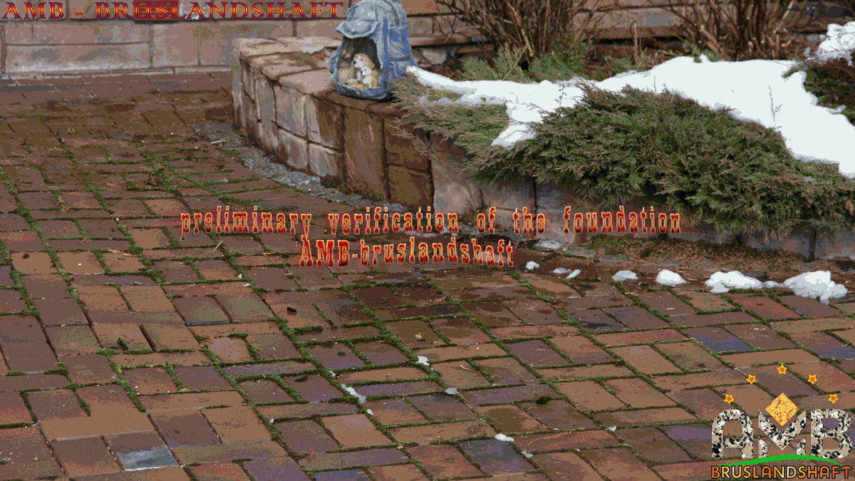 Проверка старого основания под укладку новой брусчатки- checking the old foundation for laying new paving stones