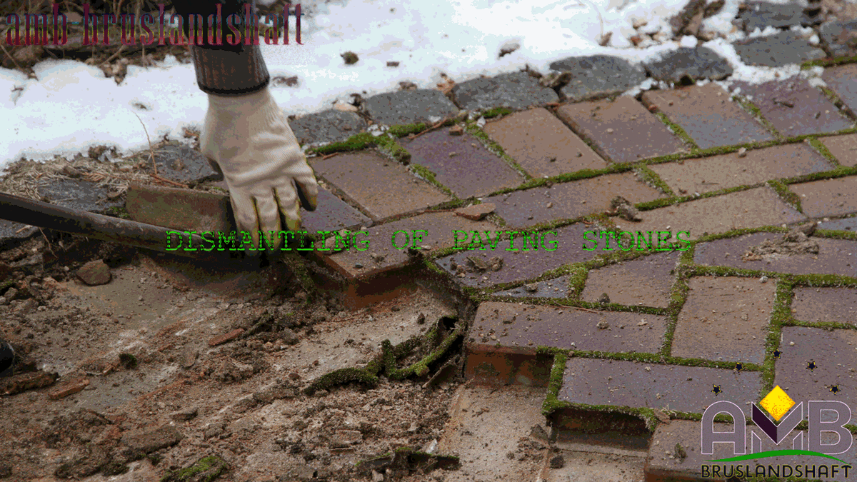 как снять тротуарную брусчатку- how to remove paving stones
