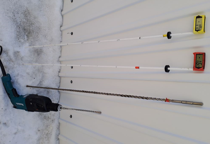 Фото 1.  Набор для измерения температуры грунта