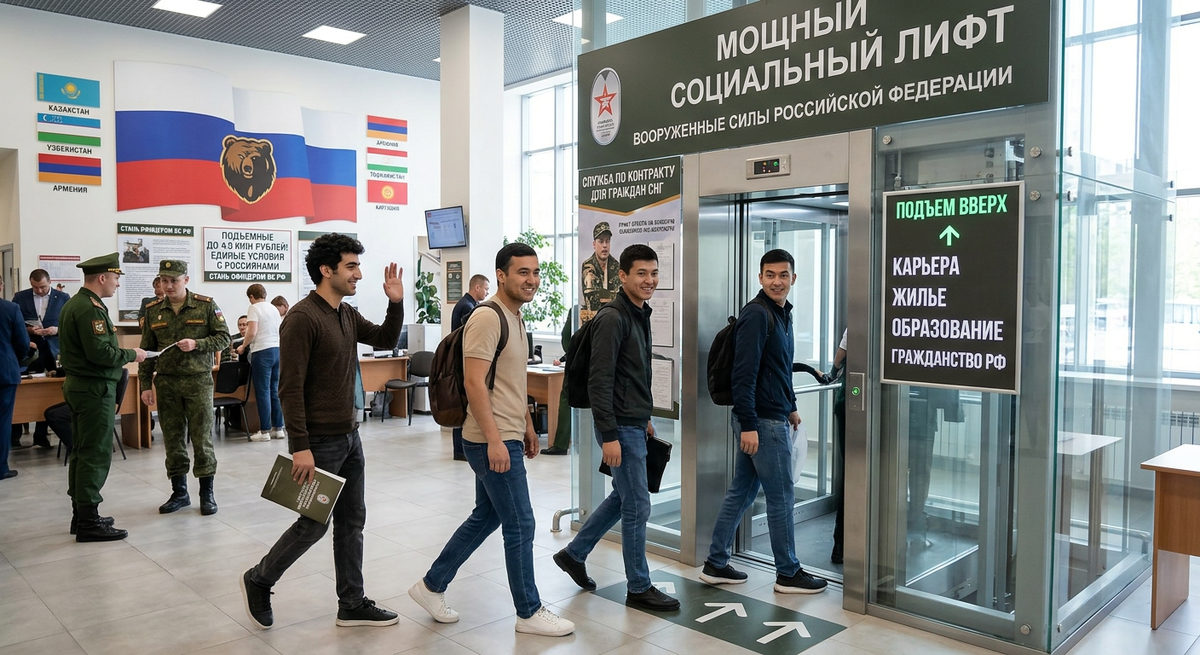 социальный лифт для граждан СНГ и иностранцев через службу в армии РФ