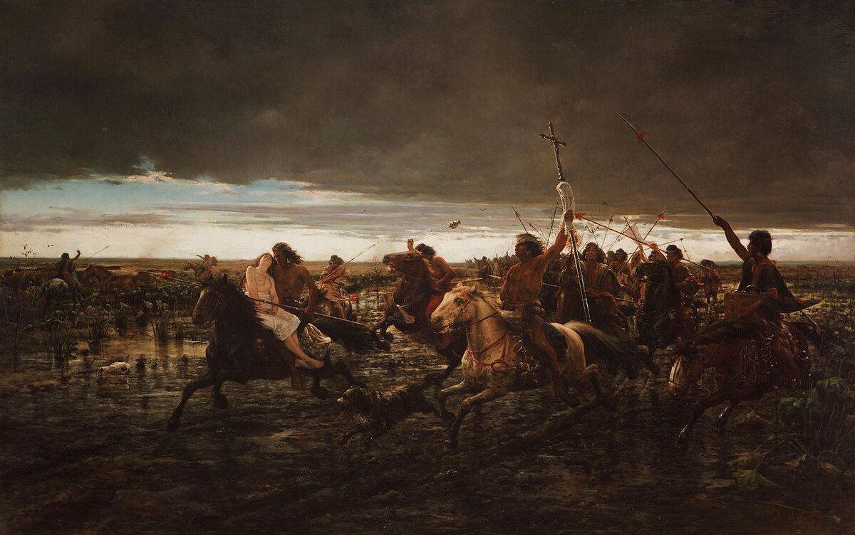 Анхель Делла Валле - Возвращение малона (1892).