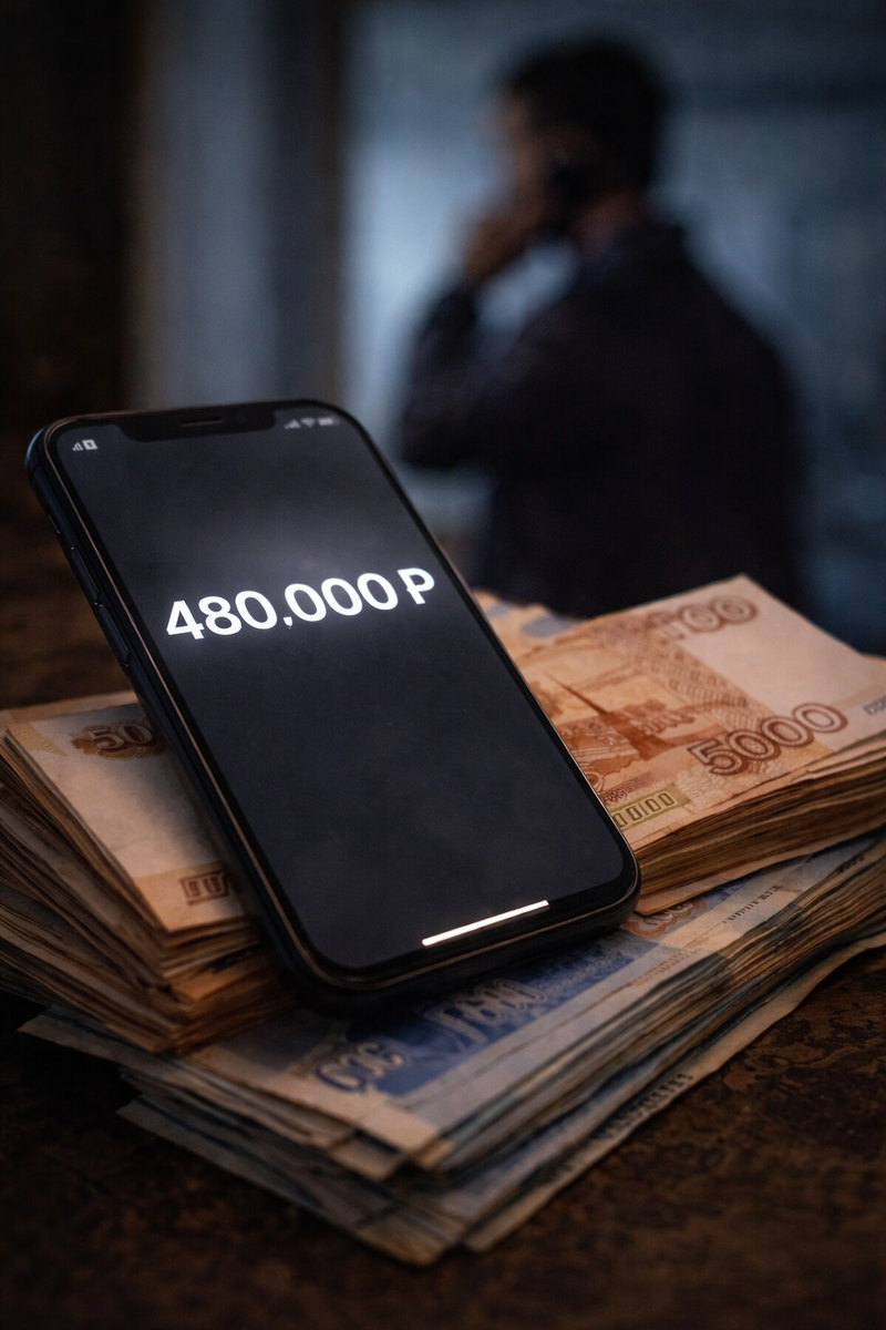 Мне на карту пришёл перевод 480 000 рублей от незнакомого человека. Через час раздался звонок