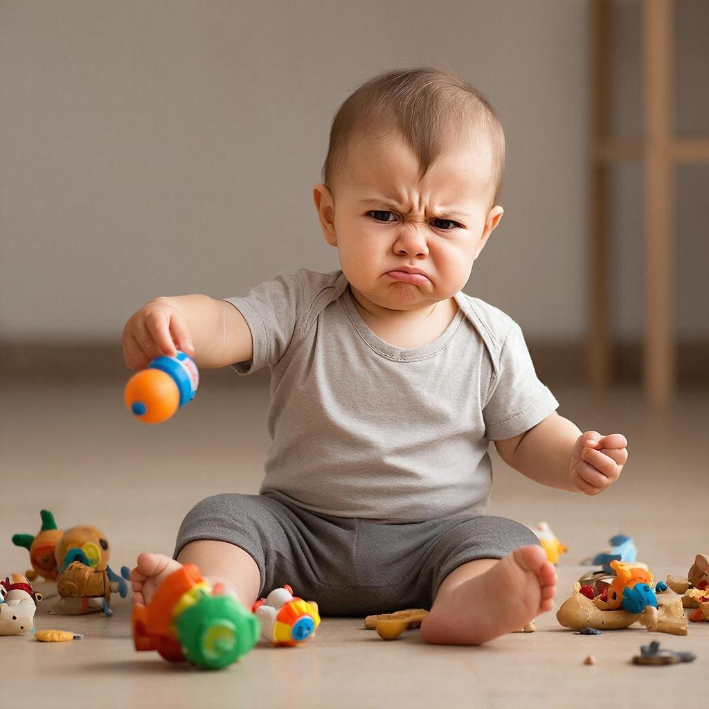 Ребёнок злится настолько, что может навредить самому себе.