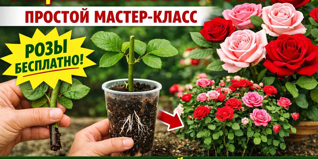 Укоренится любая роза! Простой мастер-класс. Розы БЕСПЛАТНО! Как вырастить шикарный куст из черенка?