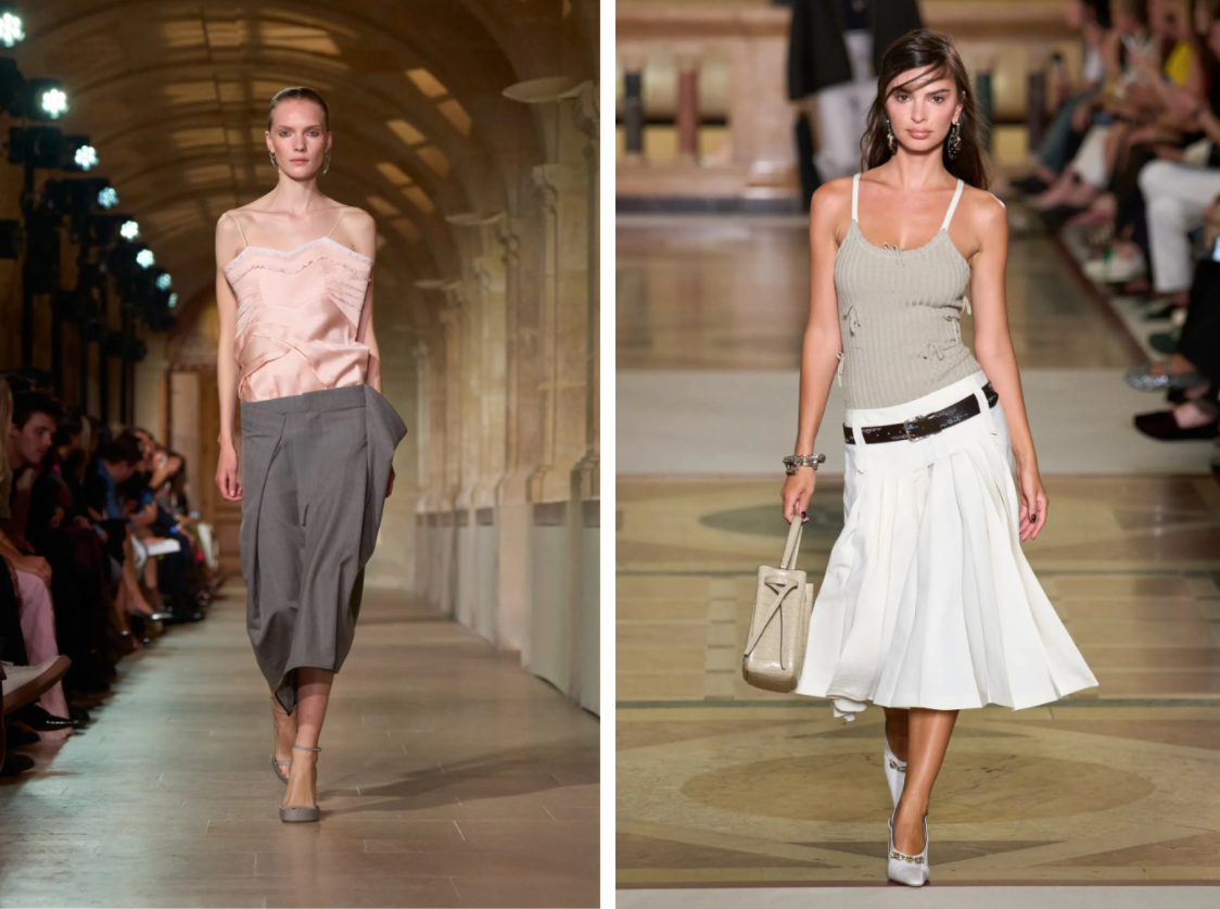 Весна-лето 2026 от Виктории Бекхэм (слева) и Тори Берч (справа)