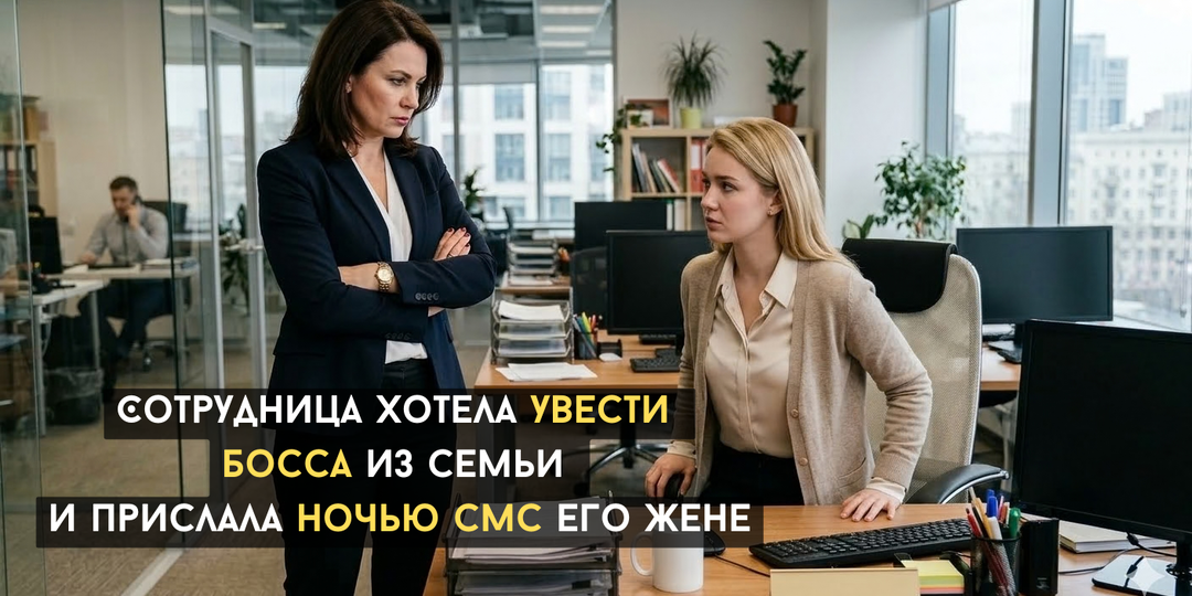 Сотрудница хотела увести босса из семьи и прислала ночью смс его жене. Жена не скандалила, но жестко наказала разлучницу