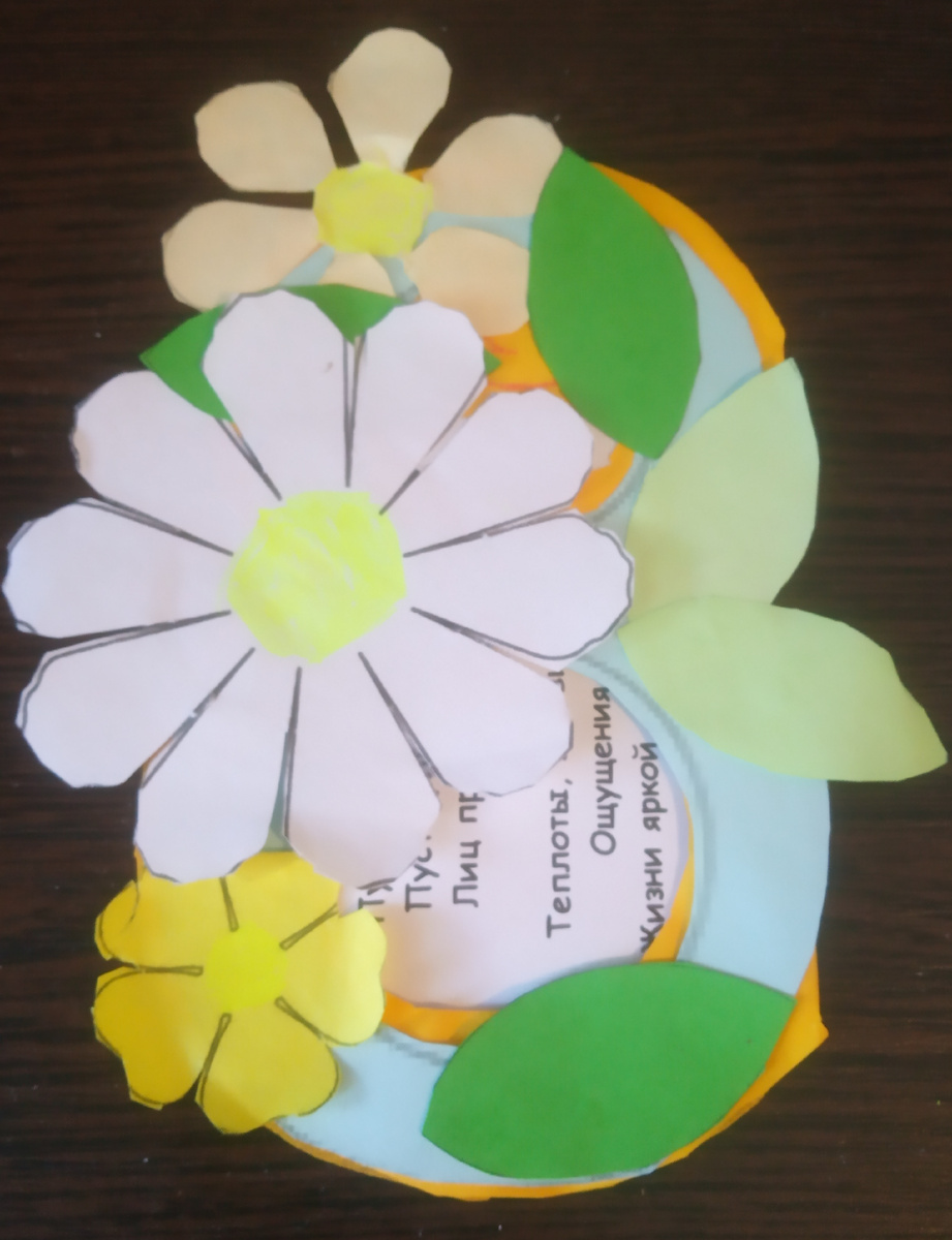 Открытка от Юры, сделанная на уроке технологии в школе