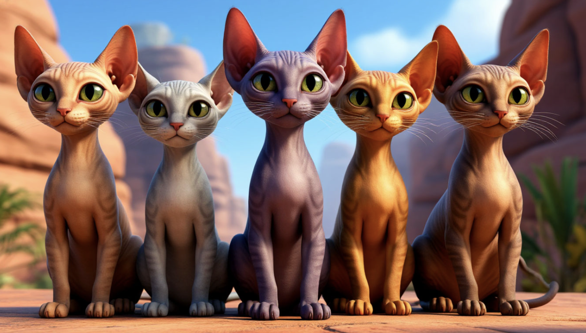 Изображение создано ИИ для канала Kote4com: всё о сфинксах