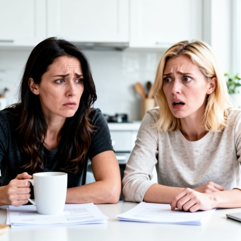 Сидим на кухне в новом доме держа в руках документы, вспоминаем как делили мамин дом