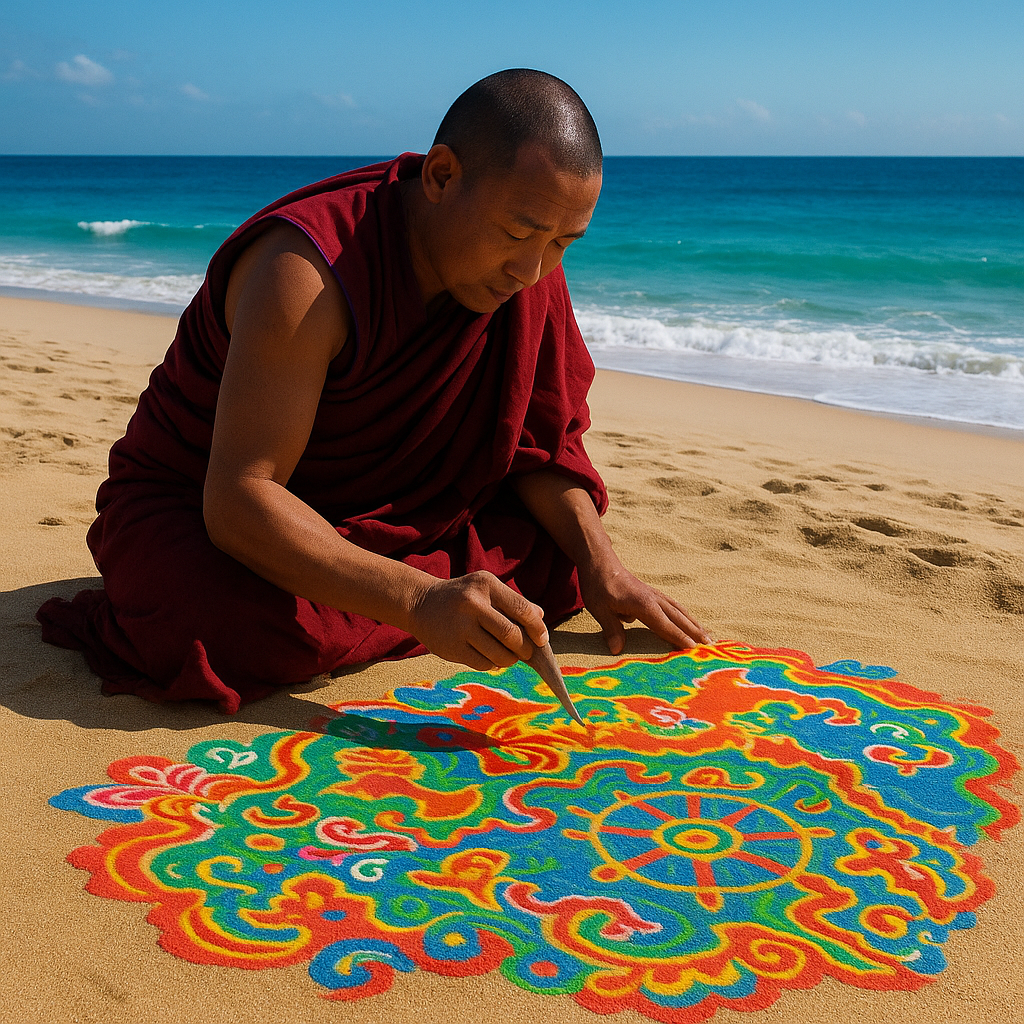 Карта на песке