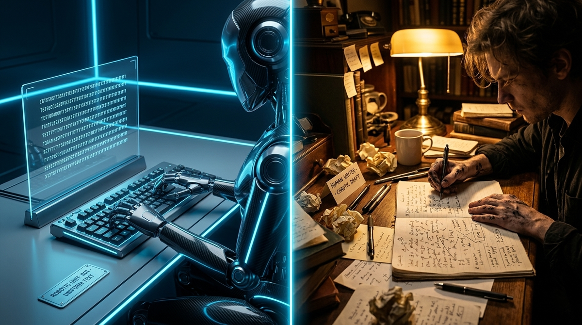 ИИ пишет как метроном. Человек - как живой