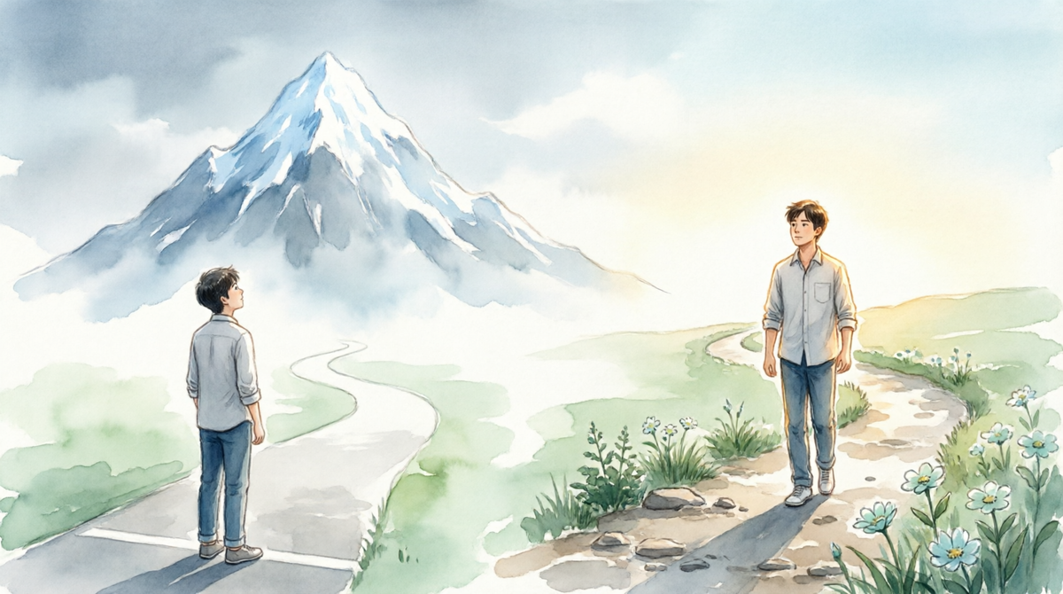 Два пути — наглядно показывает разницу между «идеально или никак» и «лучше сделано»