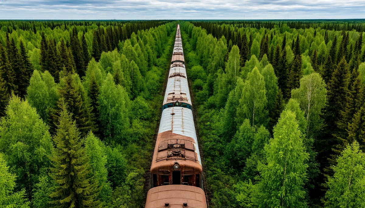 Пилот видел ржавый состав и не мог поверить глазам. Железной дороги там никогда не было.
