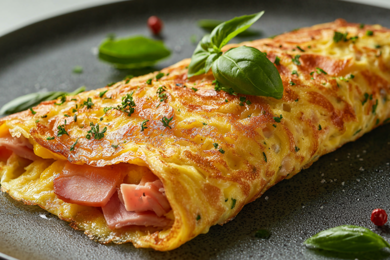 Омлет с Ветчниной и сыром.