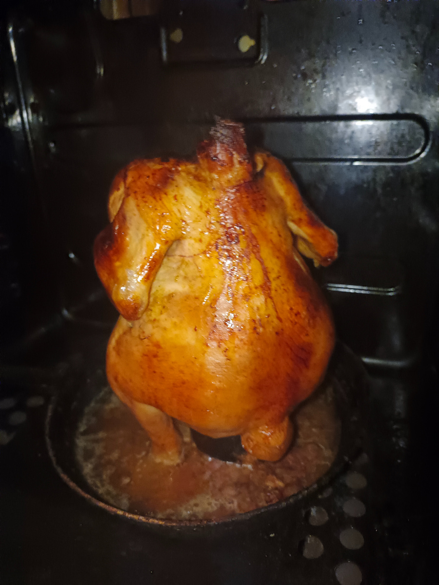 В духовке, загорает