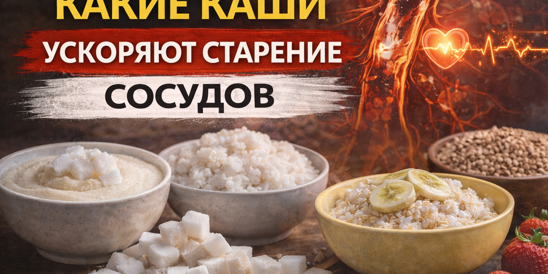 Какие каши ускоряют старение сосудов?
