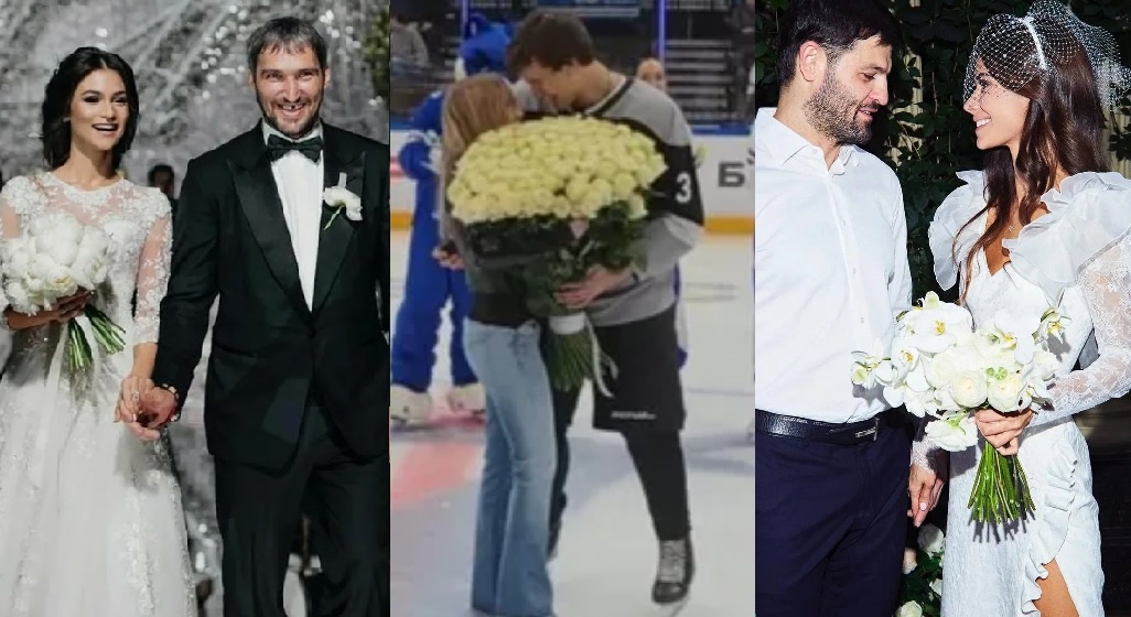 Овечкин, Рудаковский, Радулов со своими невестами. Фото: соцсети