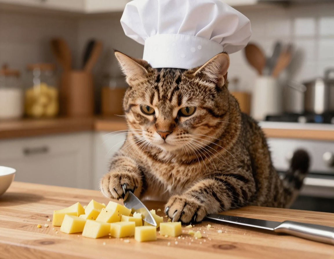 Нарезаю продукты кубиками