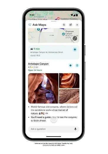 Функция «Спросить у Карт» дает подробные ответы на вопросы о вашем маршруте