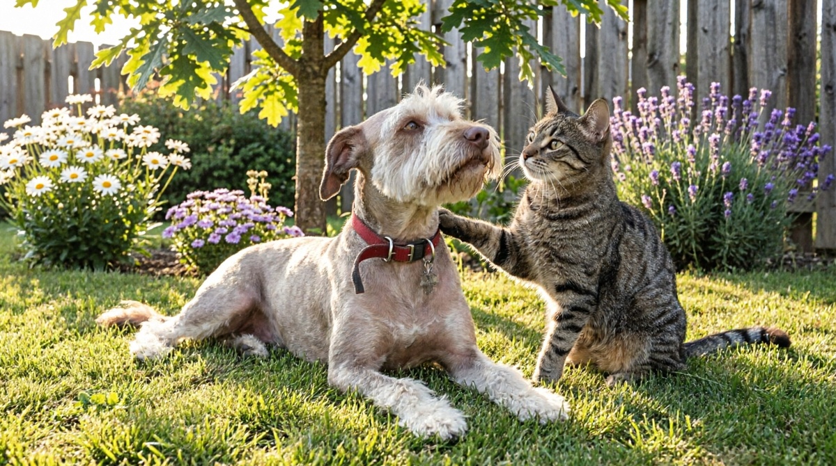 Добрая сказка о настоящей дружбе собачки Воли и котёнка Марсика, живущих в уютном дворе под названием Витапанорама. Несмотря на то, что они такие разные, герои становятся неразлучными друзьями и вместе охраняют свой двор.

Особое место в их жизни занимают хозяева дома: мудрая Бабушка Таня, ласковая тётя Лена и добрый мастер на все руки дядя Виталик. Глазами Воли и Марсика мы узнаём, что каждый из них дарит питомцам: заботу, тепло, защиту и веселье.

Этот трогательный рассказ напоминает нам о том, как важны доброта, любовь и забота — как по отношению к братьям нашим меньшим, так и друг к другу.