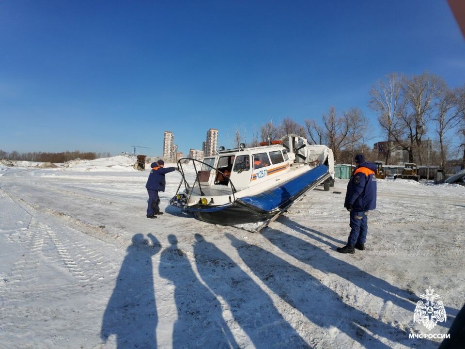    Поиски девочки на Оби в Новосибирске. Источник: МЧС Новосибирской области