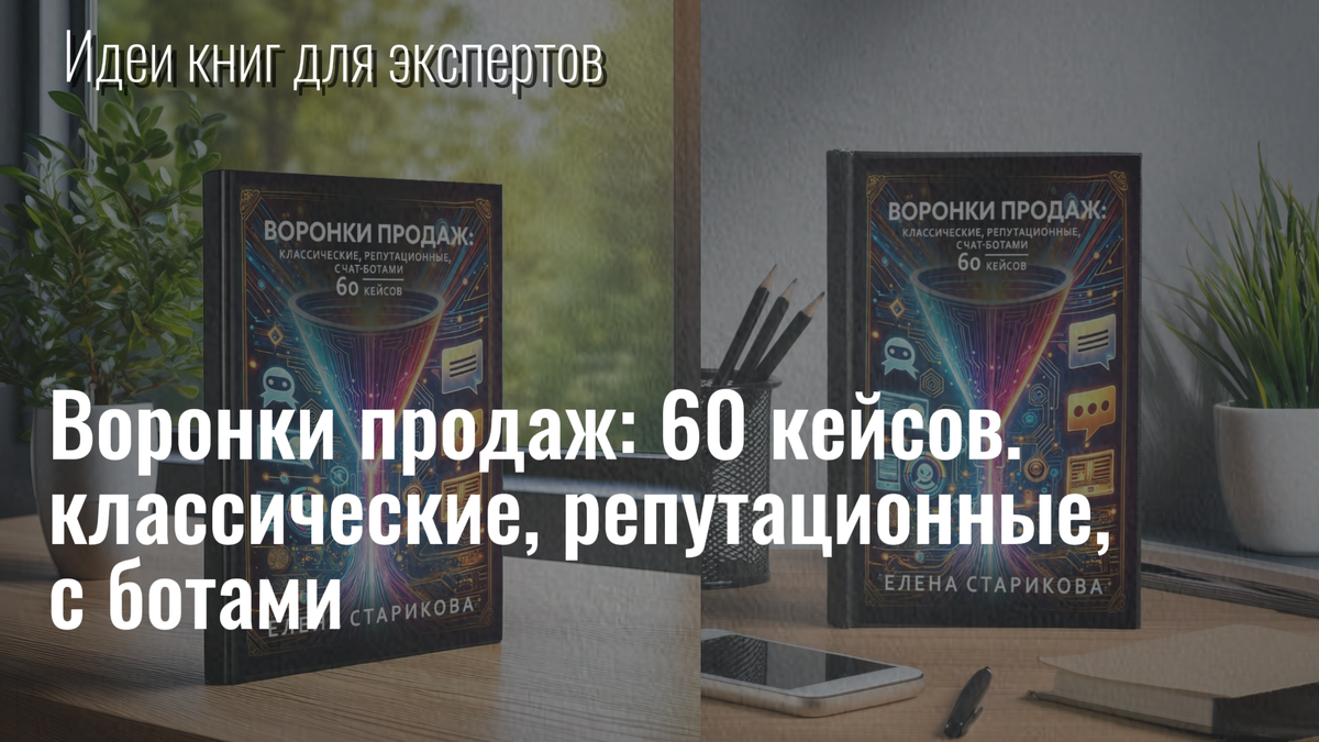 Воронки продаж: классические, репутационные, с ботами. 60 кейсов. Старикова Е. 2025. 264 с.