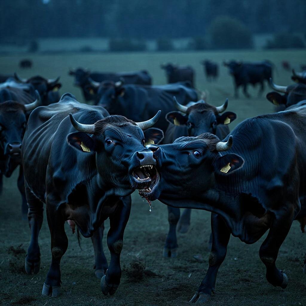 Ветеринарные службы сейчас занимаются изоляцией животных с целью пресечь распространение болезней.  Фото: Избражение сгенерировано нейросетью / Станислав Казаченко