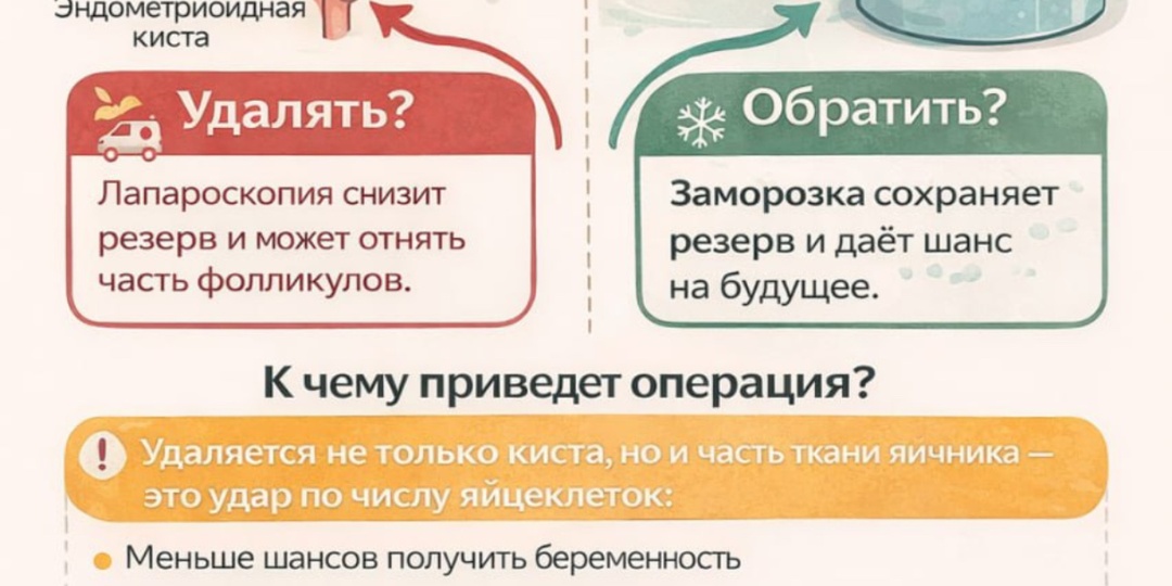 🎯 Удалять нельзя замораживать: где поставить запятую в судьбе яичников при эндометриоме?